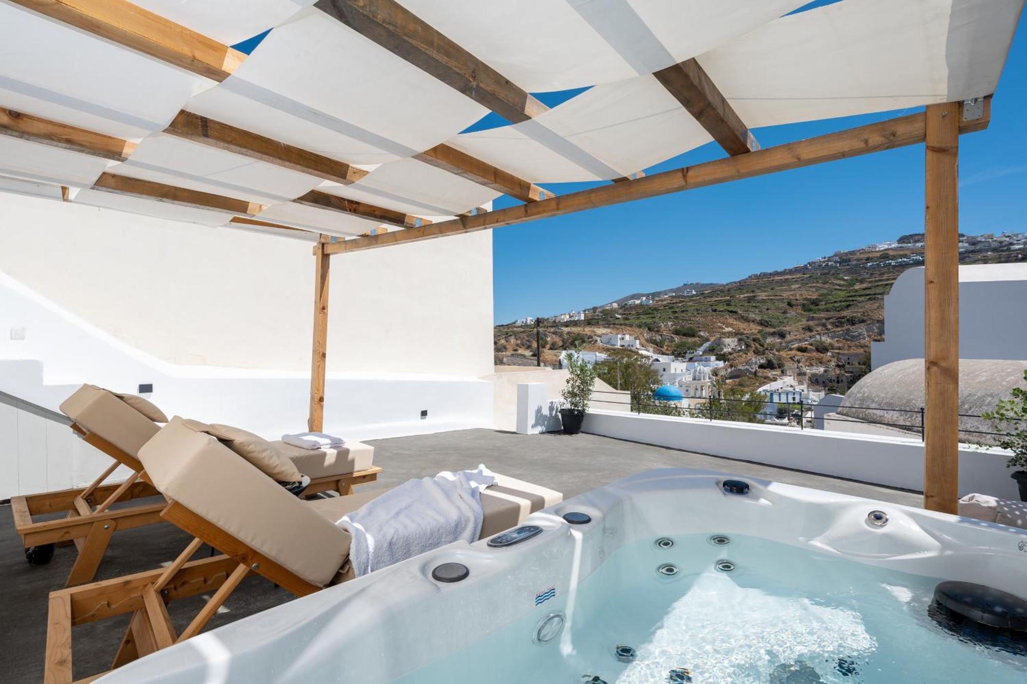 Angeleve Villa With Private Jacuzzi Fira  Zewnętrze zdjęcie