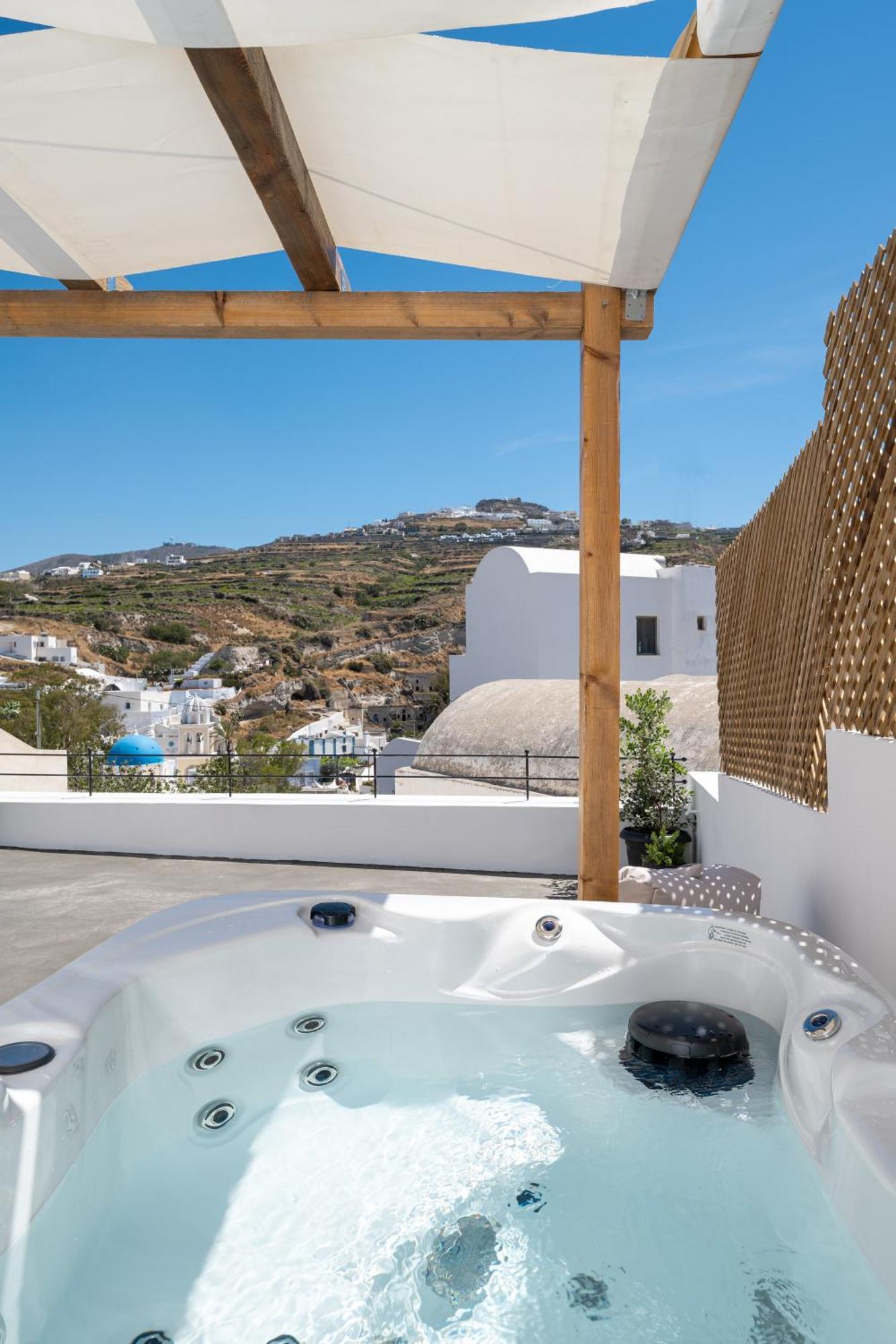 Angeleve Villa With Private Jacuzzi Fira  Zewnętrze zdjęcie